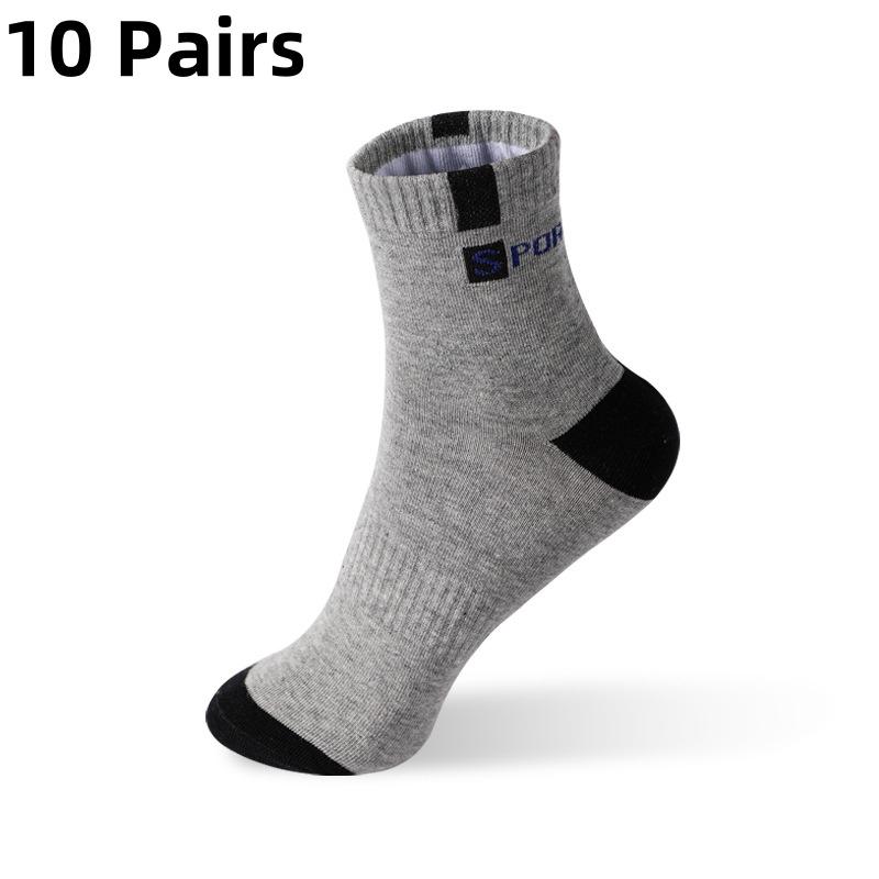 5/10 Paar Herren Bambusfaser Herbst Winter Herrensocken Atmungsaktiv Baumwolle Sportsocke Atmungsaktiv Deodorant Business Socken Größe 37-43