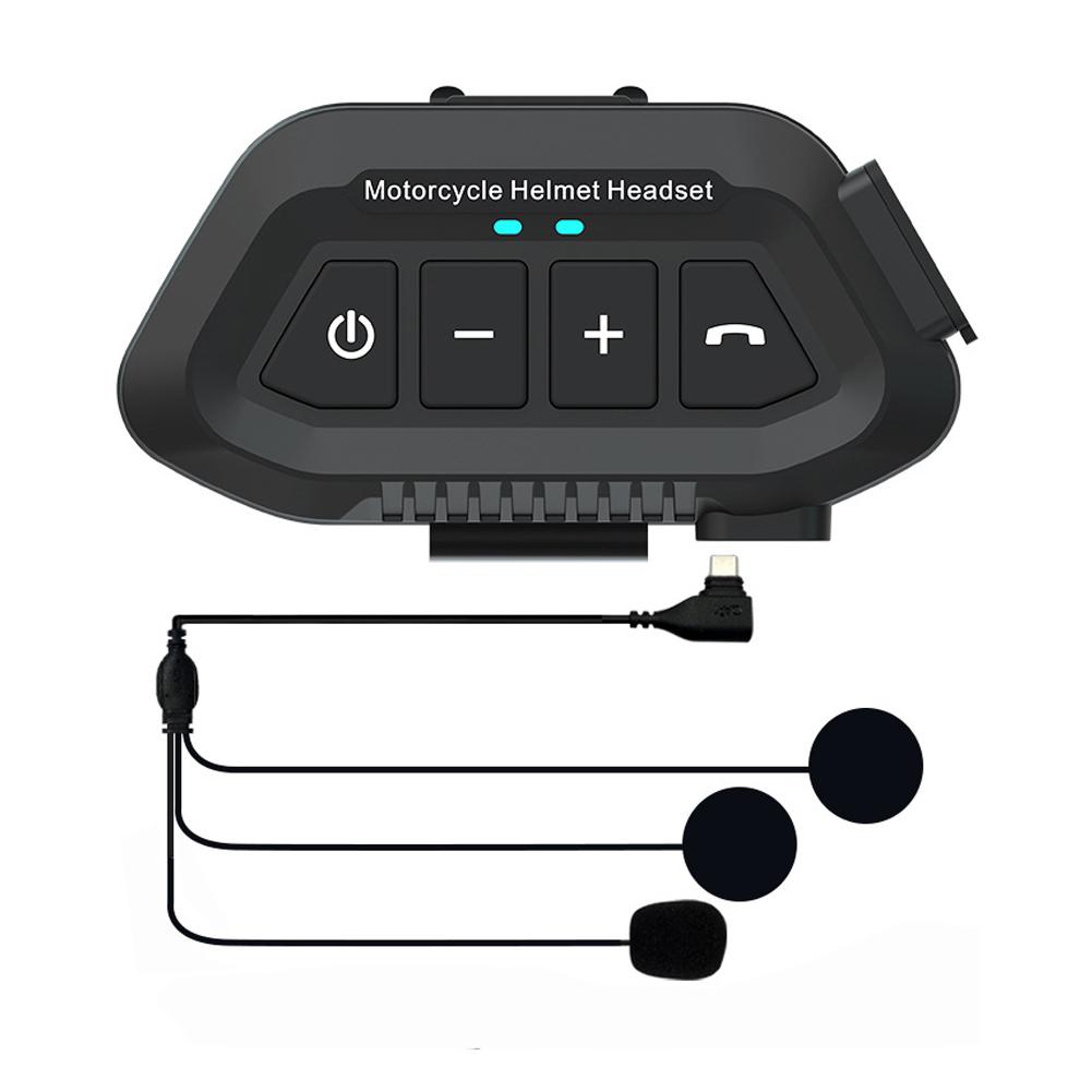 Wireless Motorcycle Helmet Headset BT 5.0 Bluetooth Voice Assistant Moto Earphone Motorbike Headphones for Riding Communication