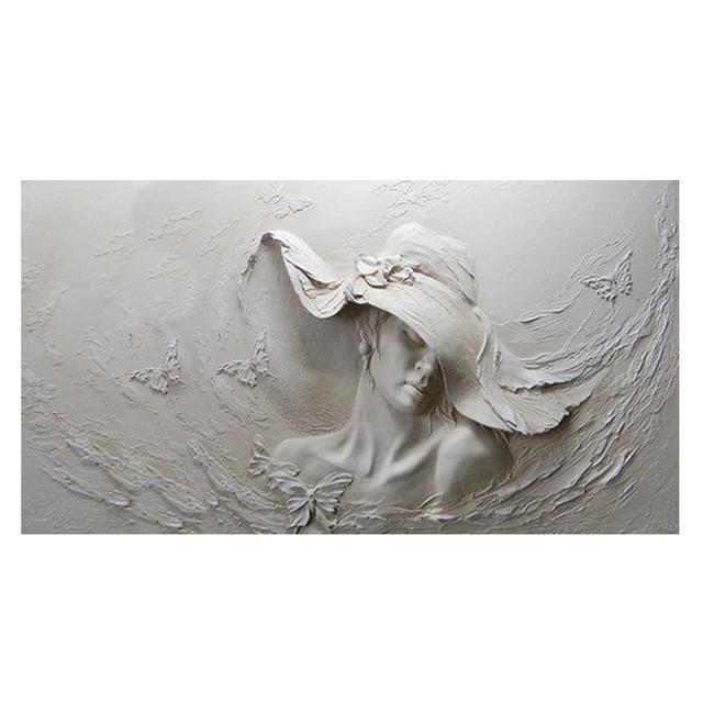 

Ретро абстрактное искусство девушка холст картина дома гостиная прикроватная тумбочка спальня украшение настенный постер плоская картина креативная работа 50x100cm Unframed