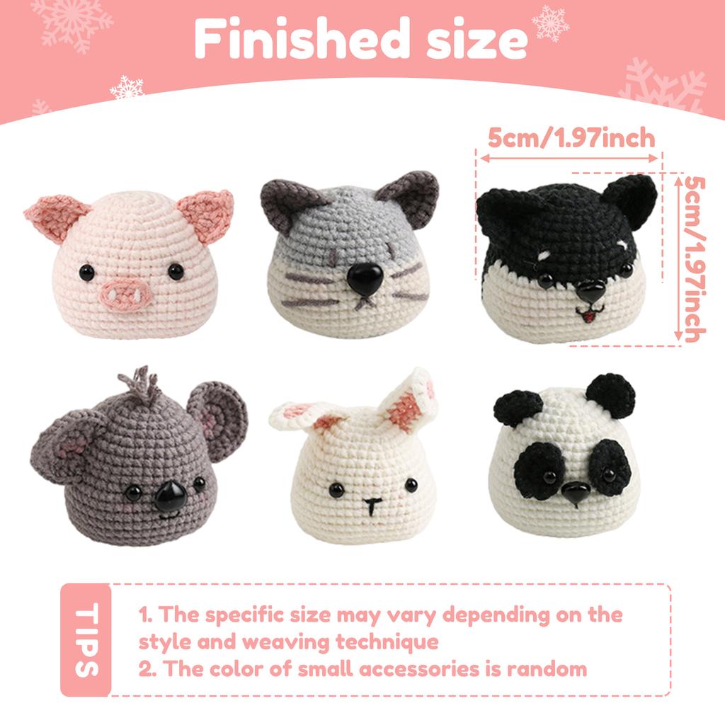 Knitting Crochet Hook Set Handmade DIY Craft Sewing Tool Animals Crochet Kit Portable Sewing Knitting Tools Valentine's Day Gift