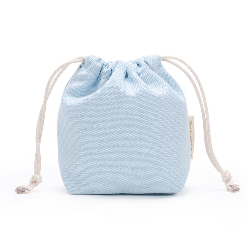 Custom Mini Colored Canvas Drawstring Storage Bag