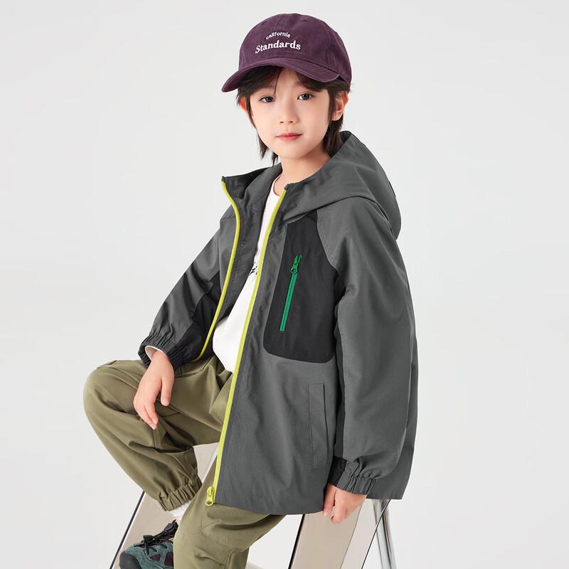 Boys' Hooded Water-Repellent Outdoor Softshell Jacket
