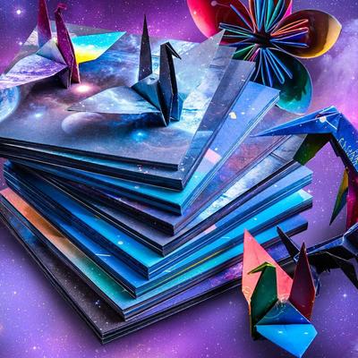 Double-Sided Starry Sky Origami Paper for Kids – Constellation-Themed Paper for Crafts & Thousand Paper Cranes