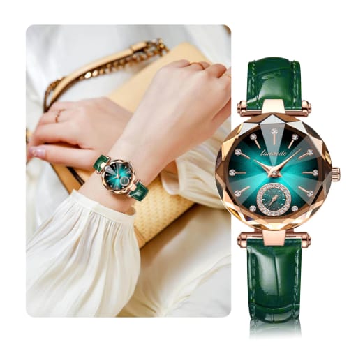 Women's Analog Quartz Wristwatch with Leather Strap, Slim Fit, Stylish, Waterproof, Ultra-Thin, Simple Design, Popular for Casual Fashion, Business, W