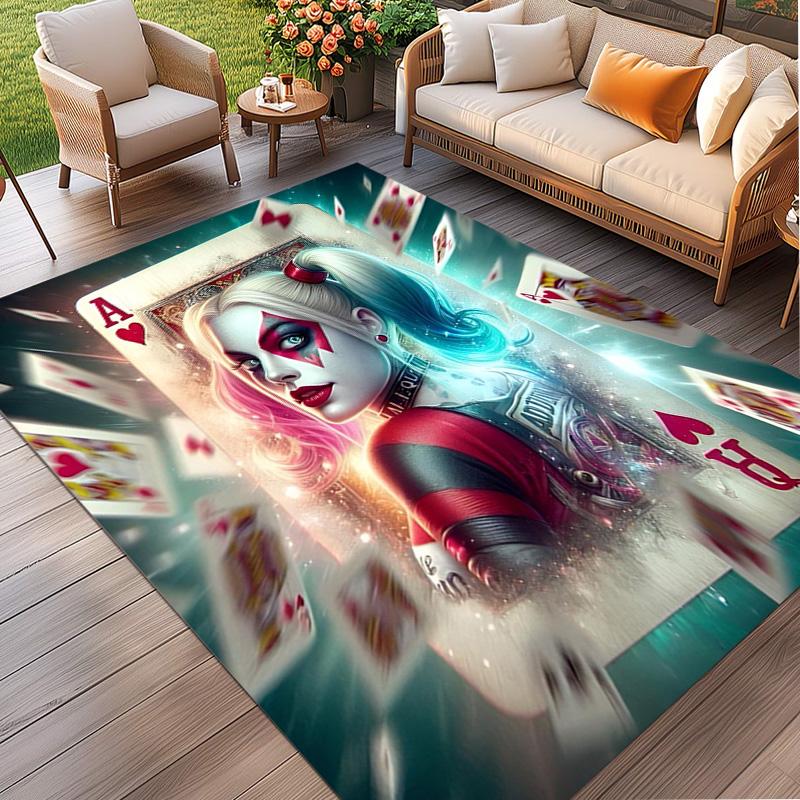 Superhero Print Rug, Washable Floor Carpet, For Entryway Dorm Laundry Room Office Study, Home Decor Birthday Christmas Gift