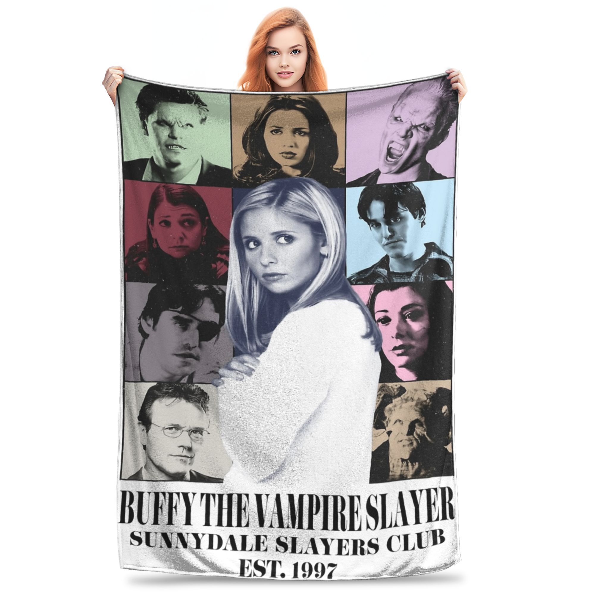 Exquisite Fashion Items Unisex Buffy The Vampires Slayers Blanket Warm Cozy Fluffy Horror Movie Throw Blankets For Couch 50X60 Inch Multi-Size Plush Thin Quilt