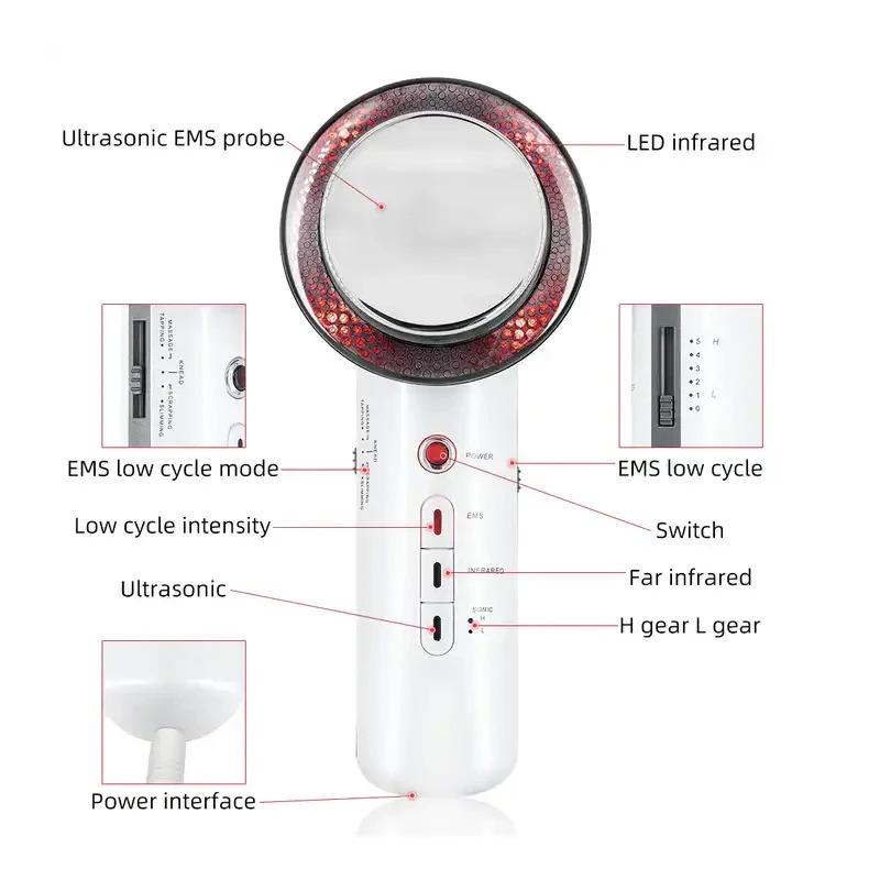 Ultrasound Cavitation EMS Face Body Slimming Massager Lipo Fat Burner Machine Galvanic Infrared Ultrasonic Weight Loss Machine