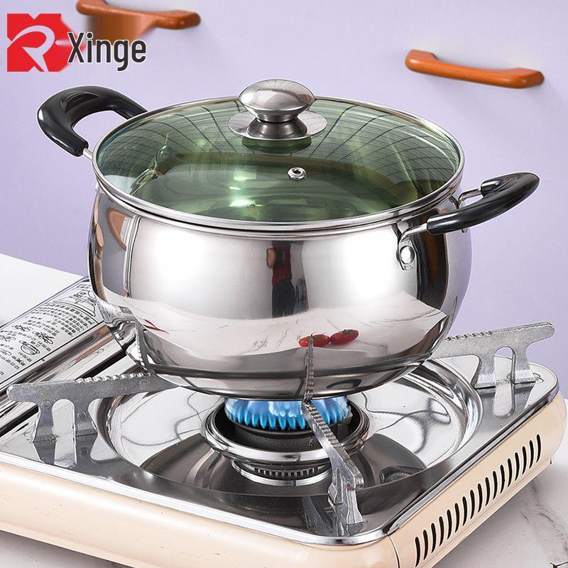 Extra Thick Large Capacity Stainless Steel Soup and Stew Pot for Induction Cookers