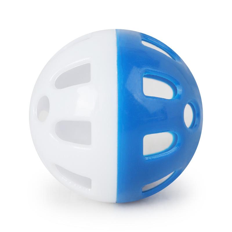 Toy ball Pipi Tao foreign trade cat colored plastic two-color ball 3.8cm bell ball dog toy supplies