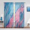 Abstract Marble Navy Blue Gold Marbling Sheer Curtains for Living Room Bedroom Decoration Window Chiffon Tulle Curtains Kitchen