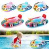 Baby Zwembad Float Baby Opblaasbare Drijvende Ring Kinderaccessoires Zonnescherm Baby En Moeder Zwemtrainer Speelgoed Kinderen 1-6Y