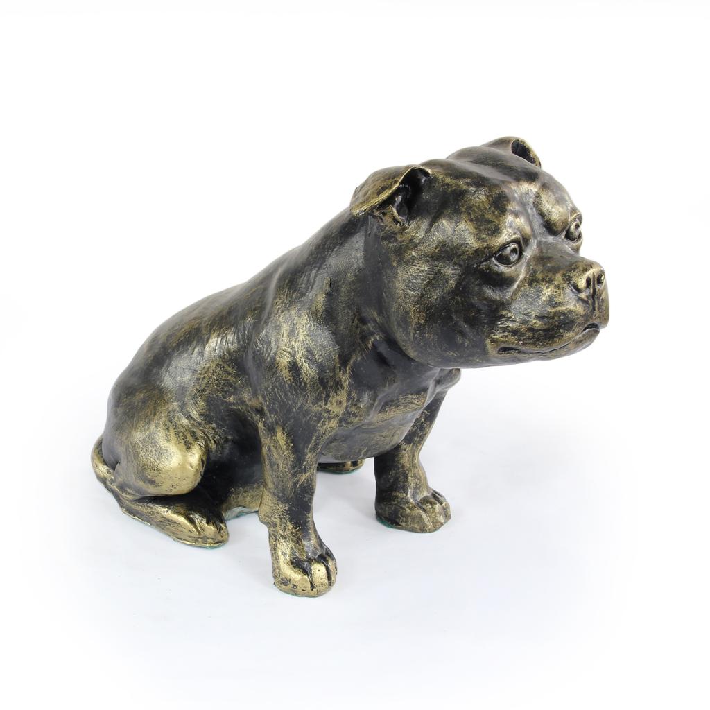 Staffordshire Bull Terrier, Staffy - Dog Statue, Sitting Dog for Desk, Decoration for the Living Room of a Dog Lover by Art-Dog