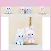 Cute Cartoon Bunny Plush Doll Soft Material Charming Keychain Accessory Gift