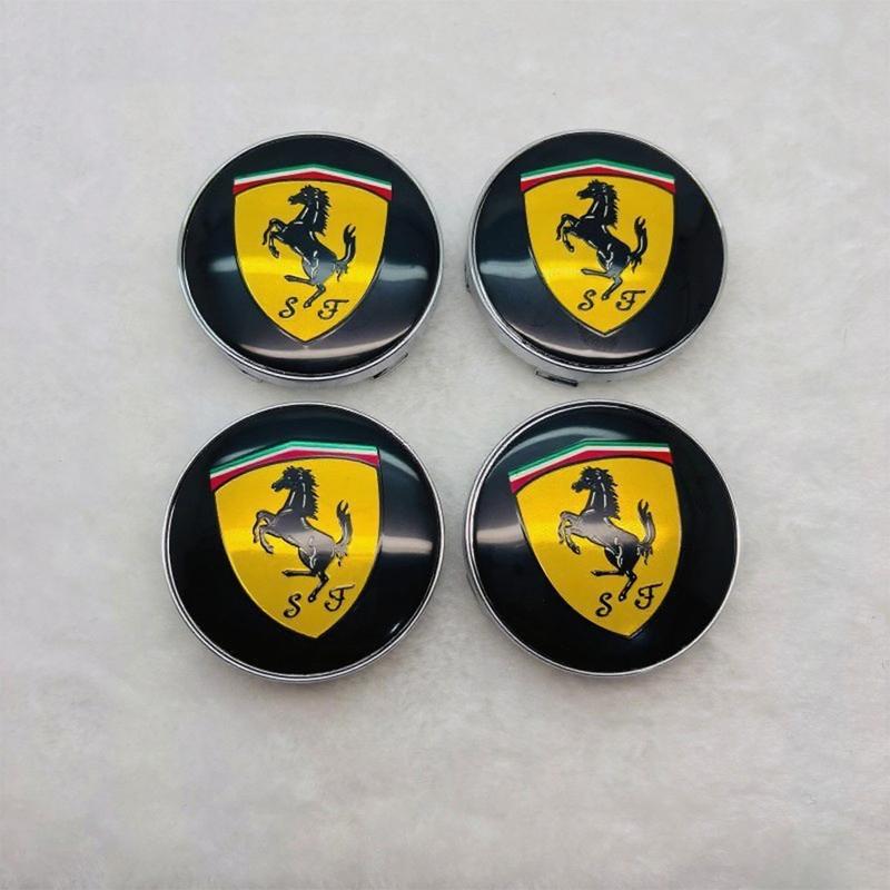 1 ks 60mm pro kryt kola vozu Ferrari Modifikace ocelového ráfku Univerzální Zlaté Logo Výstavní Znak Dekorace Samolepky Příslušenství