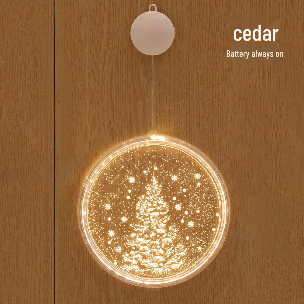 LED Neon Christmas Decoration Lights with 3D Letter Suction Cup, Acrylic Pendant, and Room Atmosphere Colored String Lights