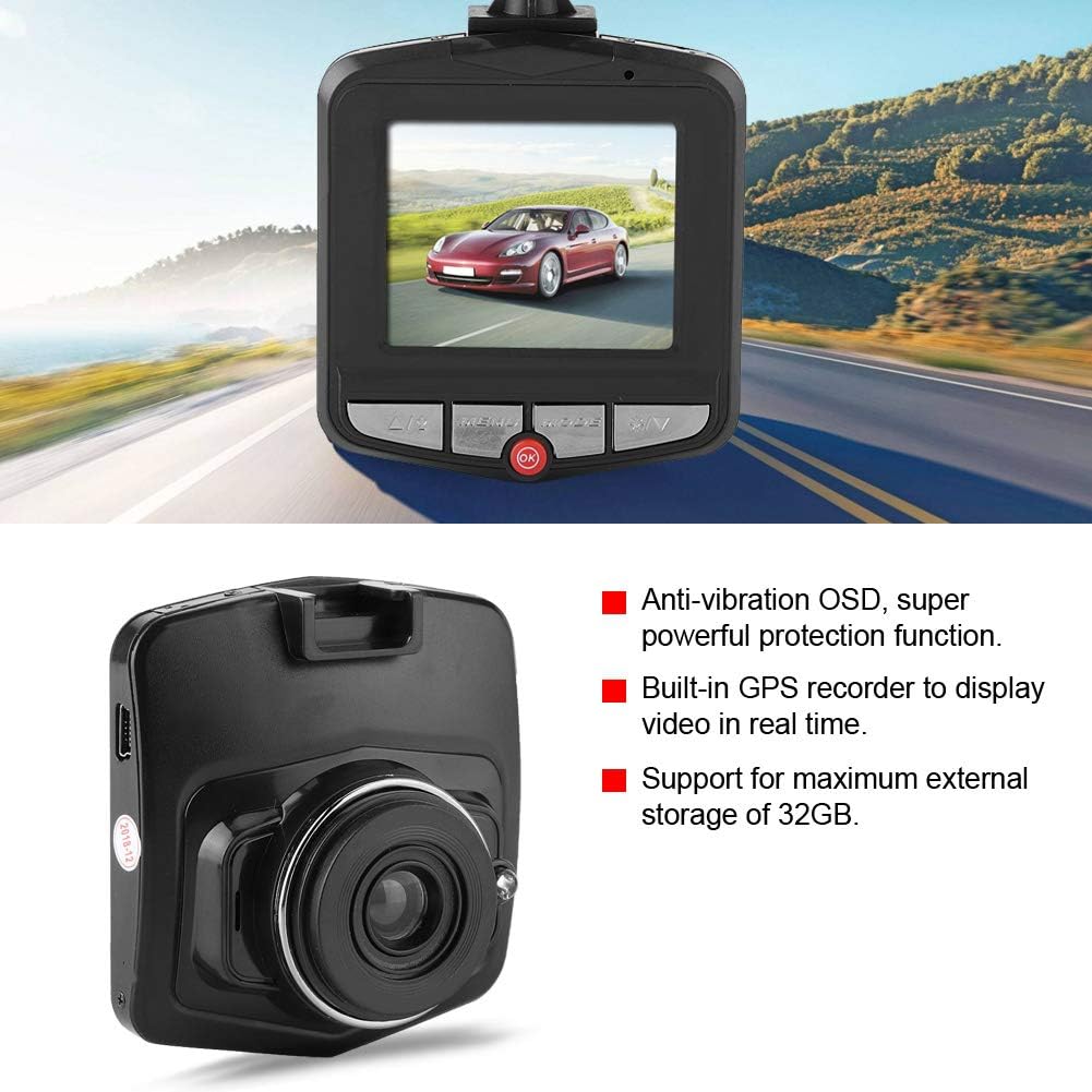 2.2inch Car DVR Camera Car Driving Recorder 170° Digital Driving Video Recorder 1080P Front and Inside Dashcam for Cars