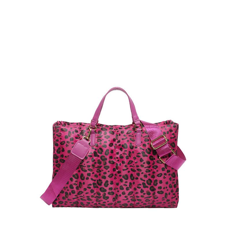 

Leopard print commuter hand-held extra-large bag women s 2025 large-capacity lazy wind one-shoulder messenger women s bag розы красного