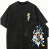 Kingdom Hearts Sora Anime Liebhaber Ausgewaschenes T-Shirt Ganzjahreskleidung Hohe Qualität Persönlichkeit Kleidung Übergröße Unisex Neues Modell Paare T-Shirt