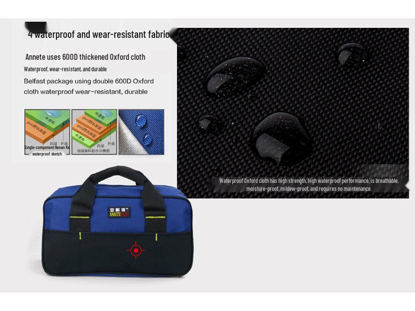 Multifunctional Car Toolkit & Electrician's Hand-Carried Canvas Shoulder Bag