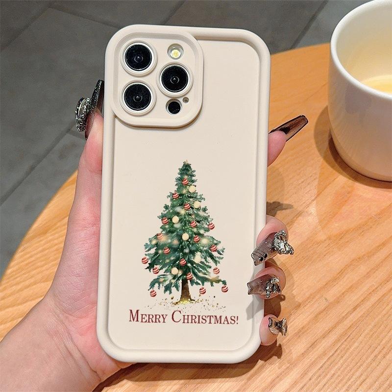 Lantern Christmas Tree for iPhone15promax Mobile Phone Case 14/16 Apple 13 All-inclusive Edge 11/12 Anti-drop
