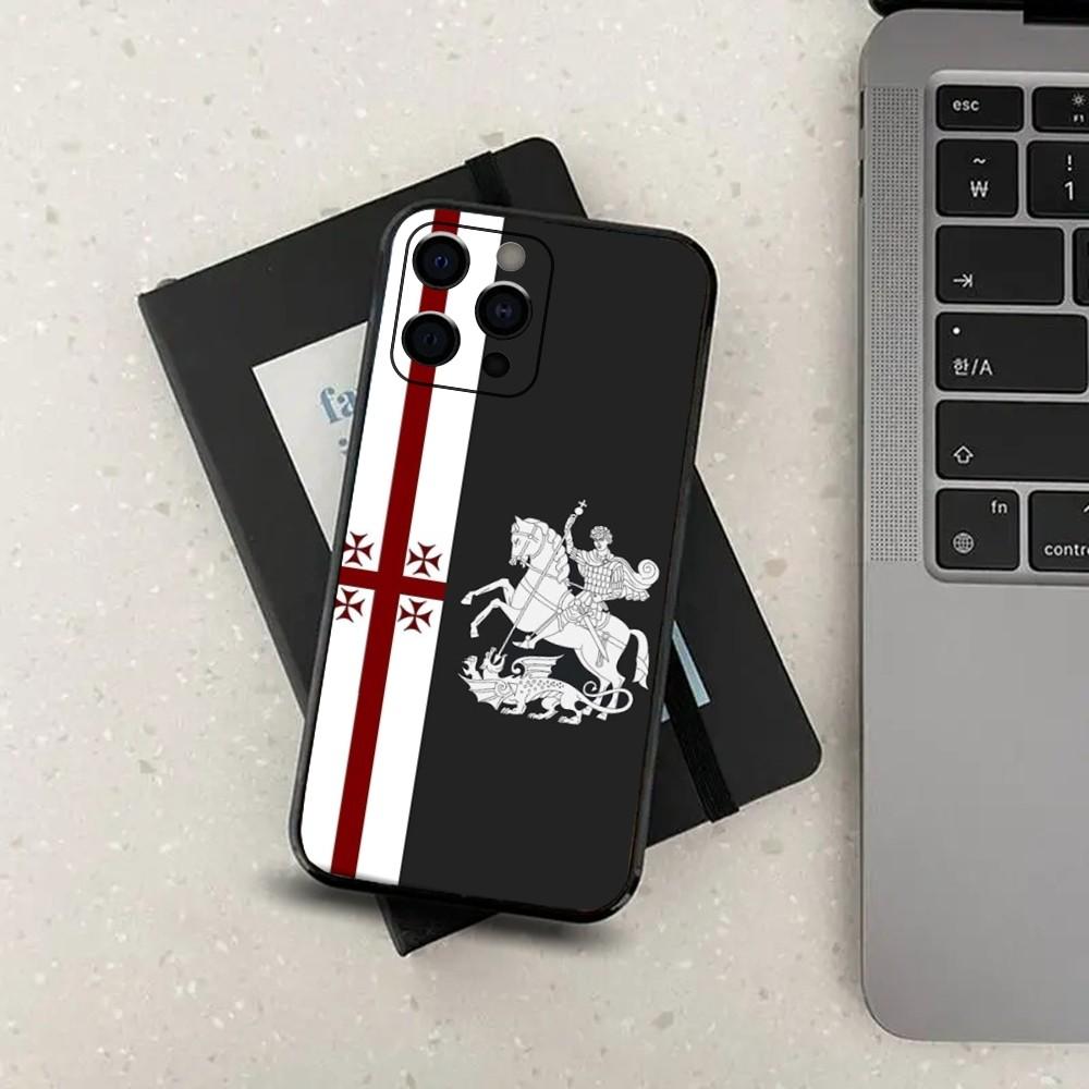 

Чехол для телефона с флагом Грузии для Apple iPhone 15,14,13,12,11,Pro,X,XS,Max,XR,Plus,Mini Мягкий черный чехол iPhone13mini