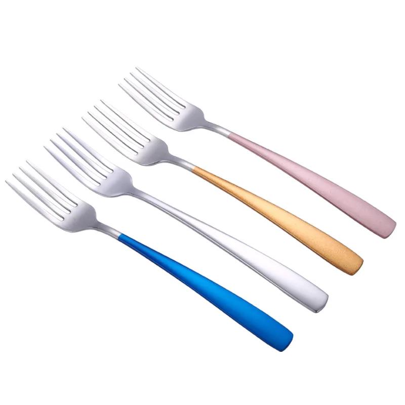 18/8 Stainless Steel Dinner Fork Dessert Fruit Snack Salad Fork with Long Handle for Hotel Party