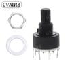 1PCS SR16 Plastic 16MM Rotary Band switch 2 Pole 3 4 position 1 Pole 5 6 8 Position Handle Length 15MM Axis band switch