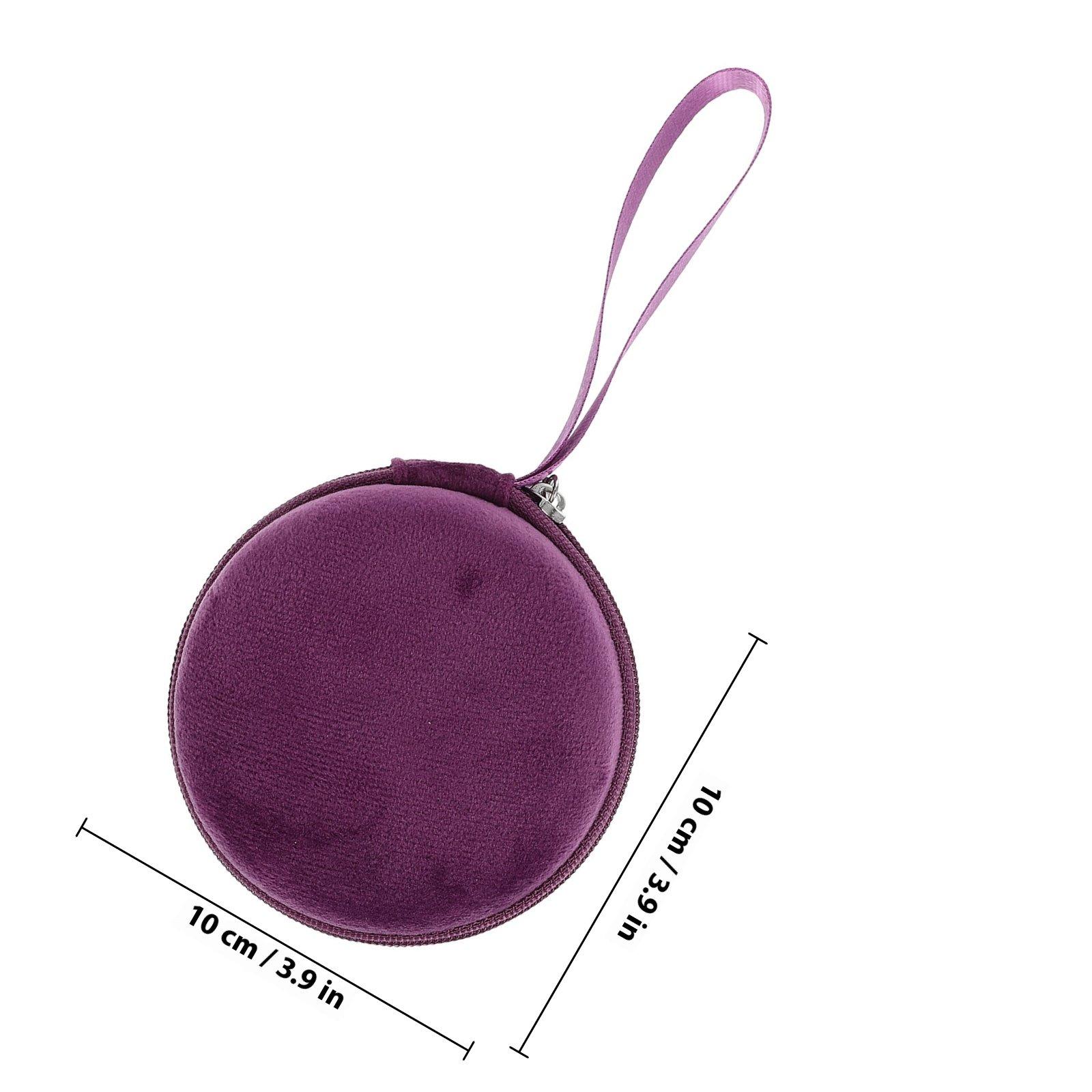 

Essential Oil Bottle Organizer Round Portable Storage Bag for Travel Home Daily Use Nail Polish Perfume Bottles Protection Gift фиолетовый