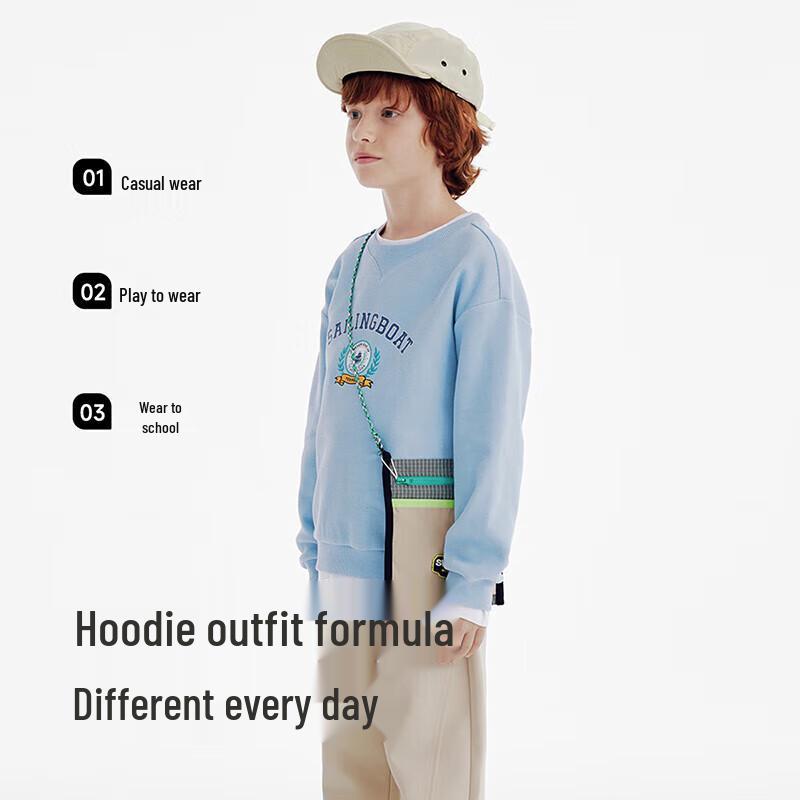 YEEHOO Boys' Crewneck Long-Sleeve Sweatshirt