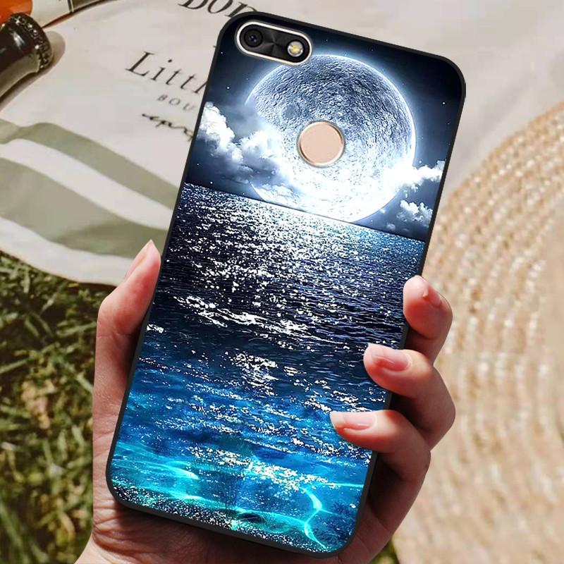 Per Huawei P Smart 5.65 pollici Custodia in TPU Morbido Silicone Lupo Carino Cover Posteriore Custodia per Telefono Per Huawei P Smart 2018 FIG-LX1 Custodia PSmart