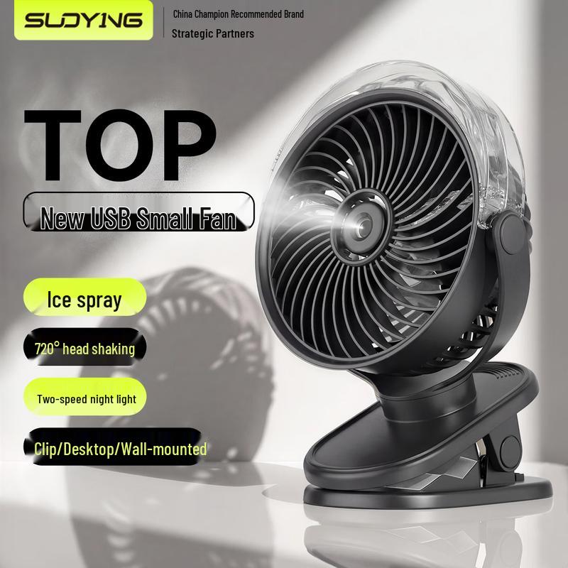 SoYing Portable Misting Clip-On Desk Fan