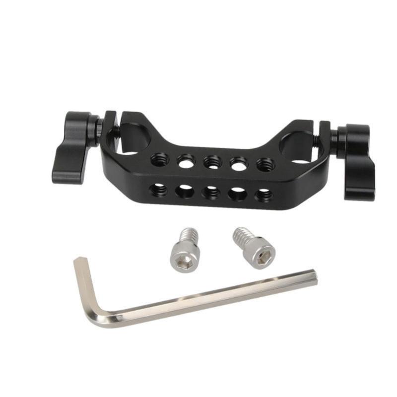 

15mm Aluminum Alloy Double Hole Tube Clamp Rail Connectors for Rail Rod Support System Shoulder Mount Rigs 1