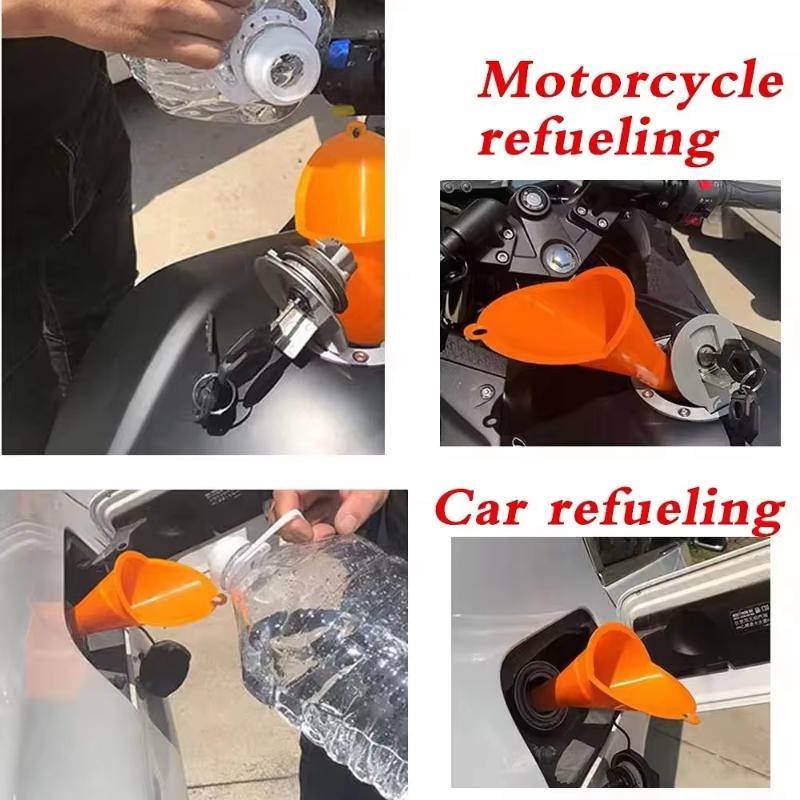1/3/5pcs Car Refueling Longer Funnel Long Stem Auto Oil Funnels Anti-splash Car Motorcycle Gasoline Oil Fuel Filling Repair Tool