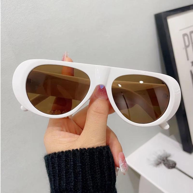 Lunettes de soleil surdimensionnées de marque de luxe vintage designer pour femmes et hommes, verres de soleil populaires punk coupe-vent à grande monture, UV400