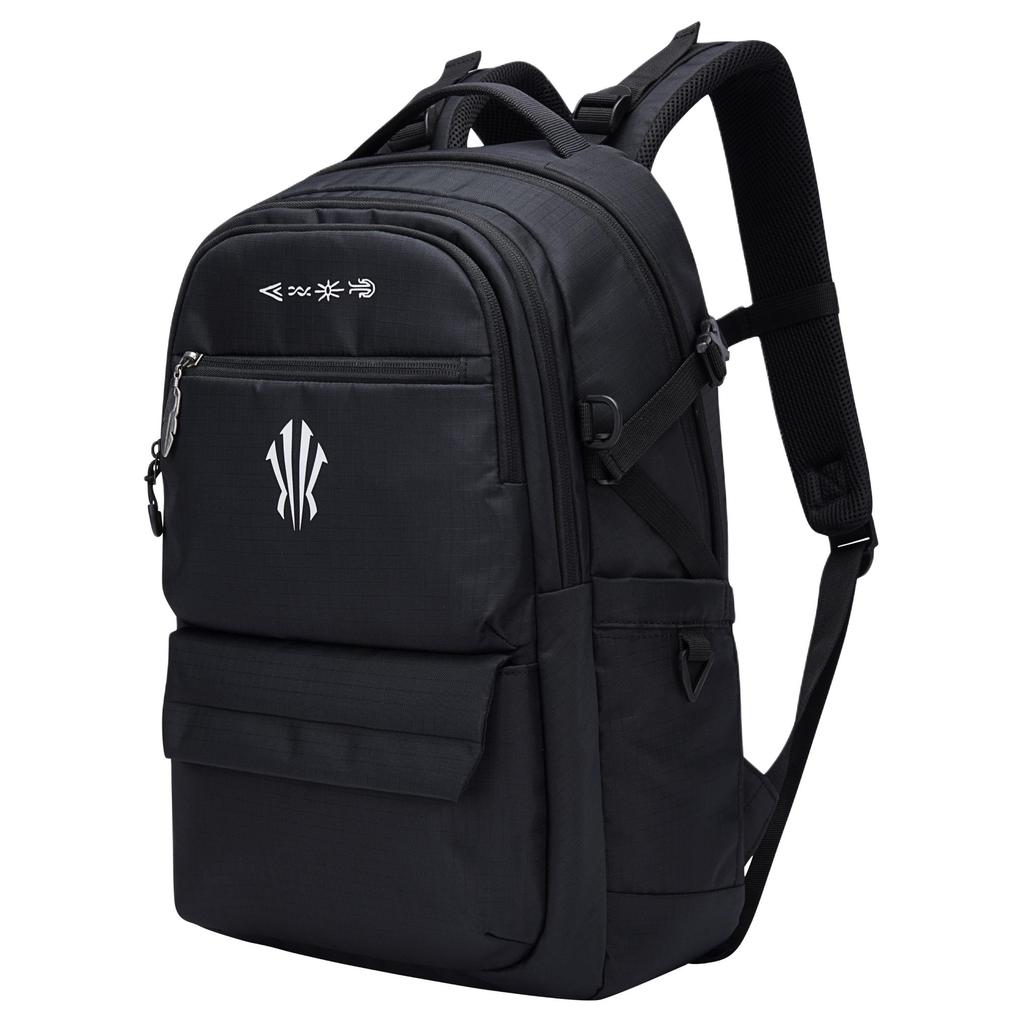 Anta KAI Team Printed Color Block Design Fabric Backpack Unisex Backpack Black 192531167D-1