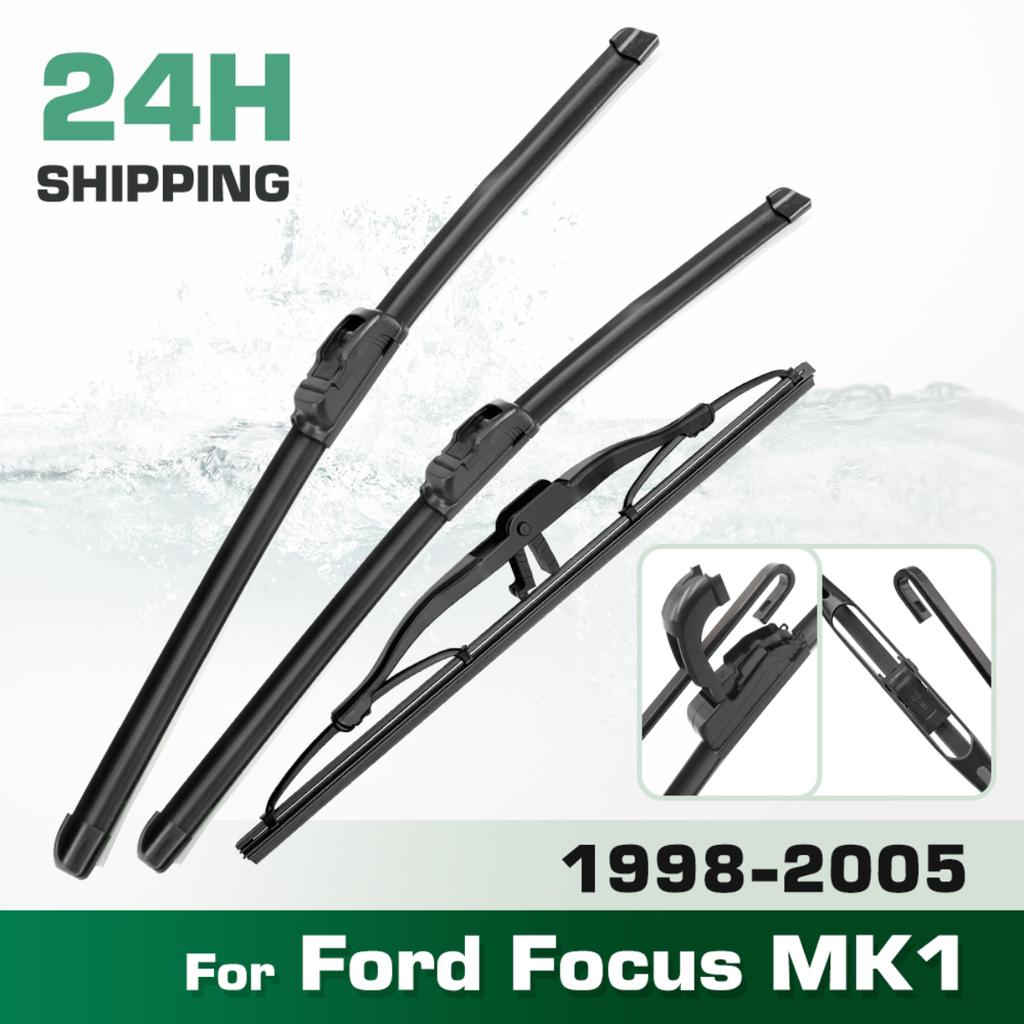 For Ford Focus MK1 1998-2005 1999 2000 2001 2002 Wiper Front&Rear Wiper Blades Windshield Windscreen Window Brushes 22"+19"+11