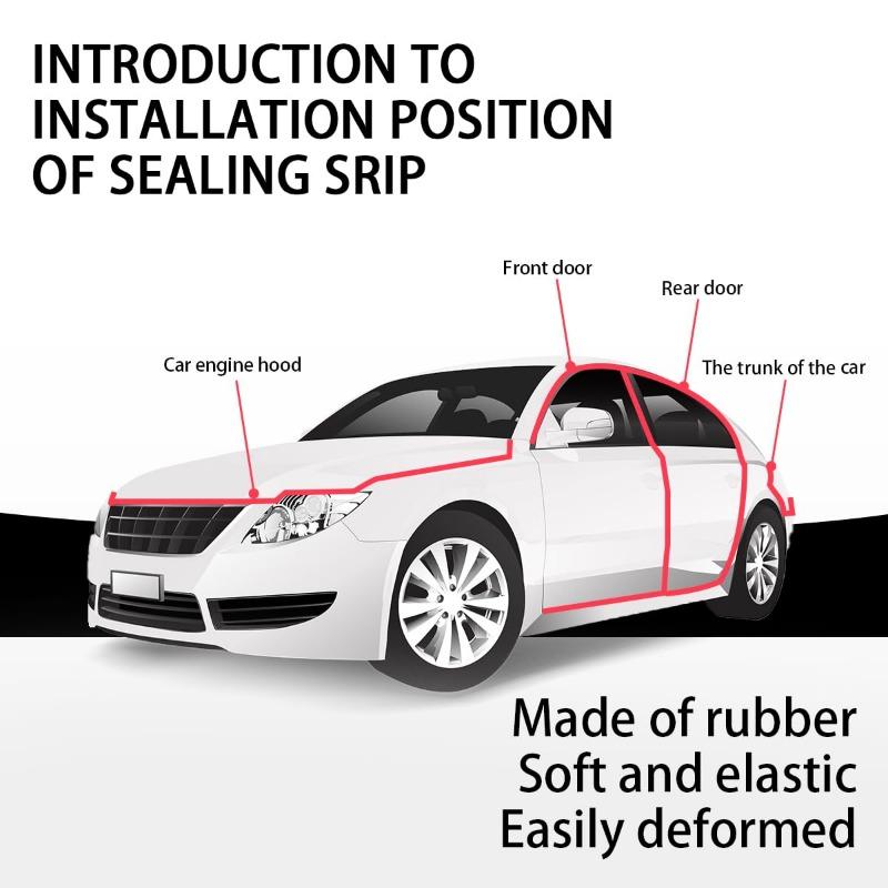 52.49ft Car Door Seal Strip, Self Adhesive Weather Stripping