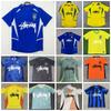 Maglia da Calcio Signature Stussy Retro Brasile Argentina Portogallo Maglia da Allenamento Calcio Uomo Donna Manica Corta