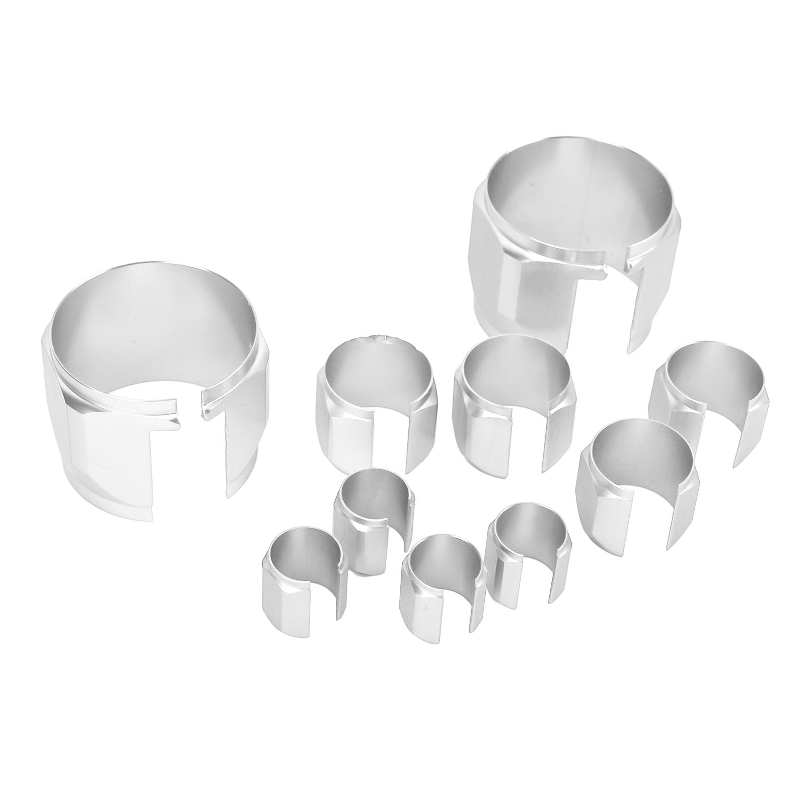 

Stainless Steel Dress Up Hose Cover Kit Universal Radiator Hose Sleeving Set Extreme Heat Resistant for Vehicle Silver серебряный