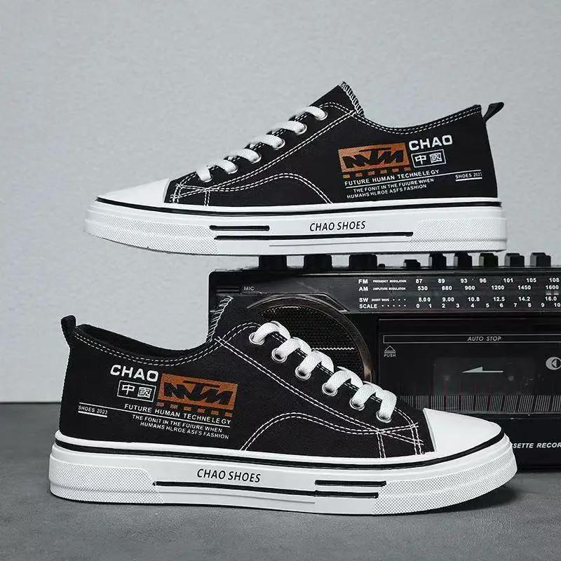 

Лето Новые мужские Ретро дышащие повседневные парусиновые кеды подростковый колледж стиль простые повседневные кеды для молодых людей 2025 44 чёрный