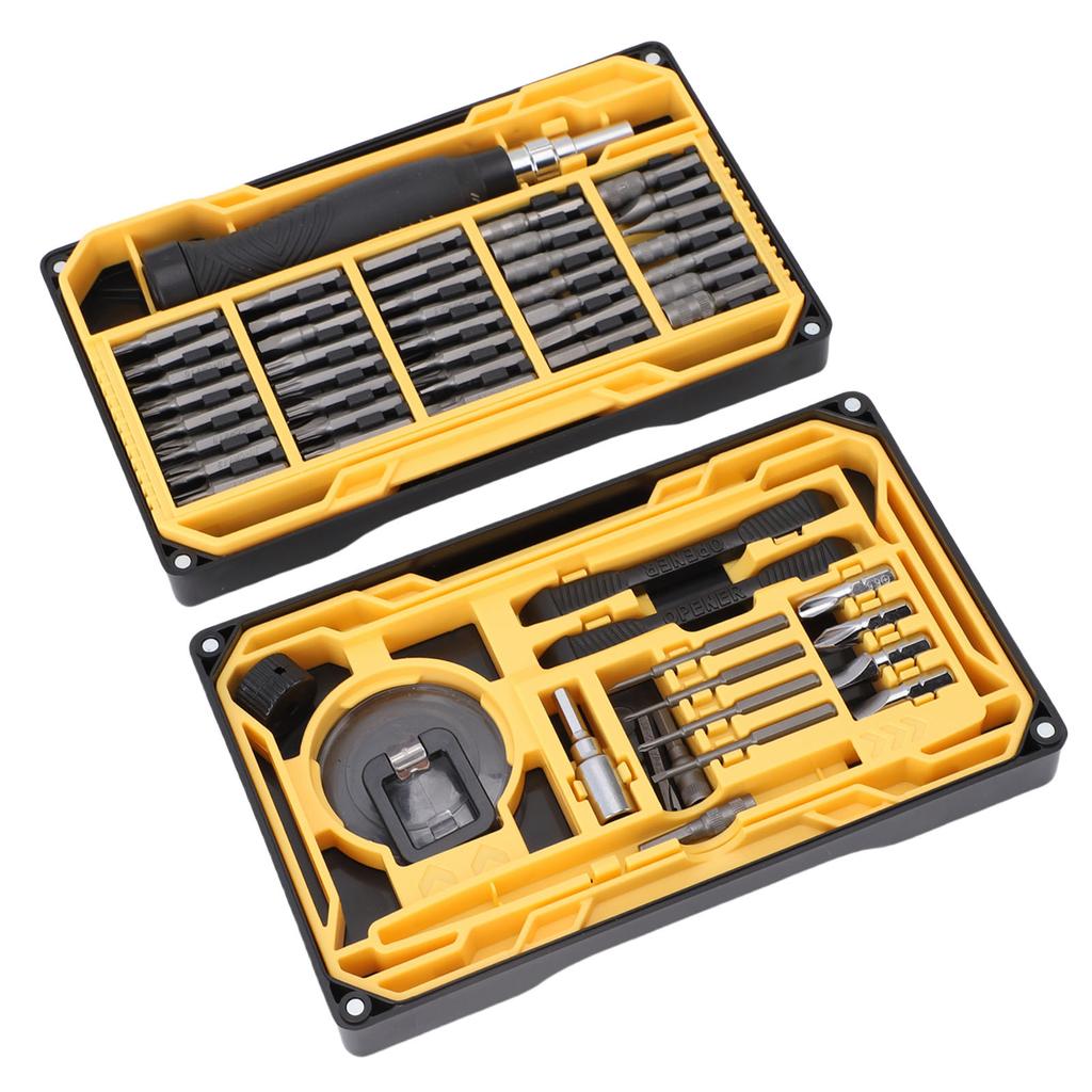 Precise Screwdriver Set Adjustable Torsion Reversible Screwdriver and 73 Bits with Magnetizer and Metal Tweezers