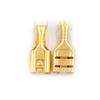 New Sale 100 Pcs 6.3mm Gold Brass Car Speaker Female Spade Terminal Wire Connector