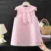 Sweet Doll Collar Sleeveless Summer Girls Dress Kids Children Casual Clothing