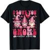 I Love You Gnome Matter What Valentine Day Gnomes Pink Women T-Shirt