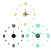 Luminous Arabic Numerals Clock Modern Design Battery Powered Silent Decorative 3D DIY Wall Clock for Living Room