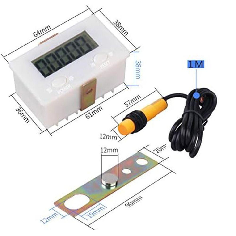 Plastic 0-99999 Counter  5 Digit Punch Counter LCD Digital