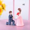 1pair Lovers Snowman Couple Statue Resin Craftwork Garden Miniature Micro Landscape Festival Atmosphere Maison Christmas Statue