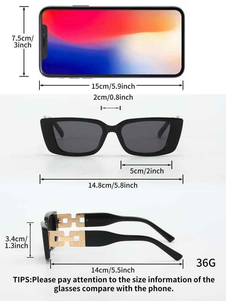 1Pc Fashionable Cat-Eye Frame Black Glasses With Metal Accessories Suitable For Stylish Outfits Parties And Holiday Travel