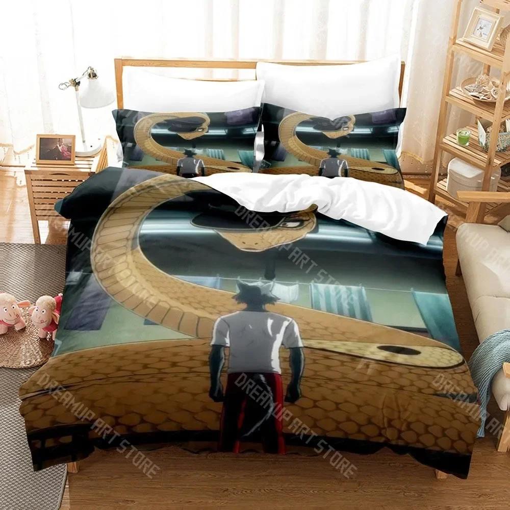 3D Print BEASTARS Anime Bedding Set Single Twin Full Queen King Size Bed Set Aldult Kid Bedroom Duvetcover Sets Bed Sheet Set