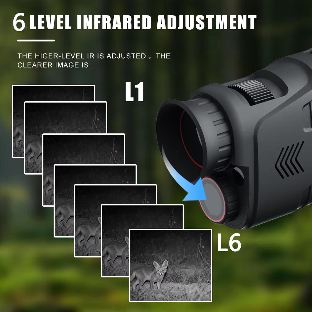Telescope Night Vision Device HD Monocular R11 Infrared 6X Digital Light Zoom Hunting Full Darkness Outdoor Exploring and Night